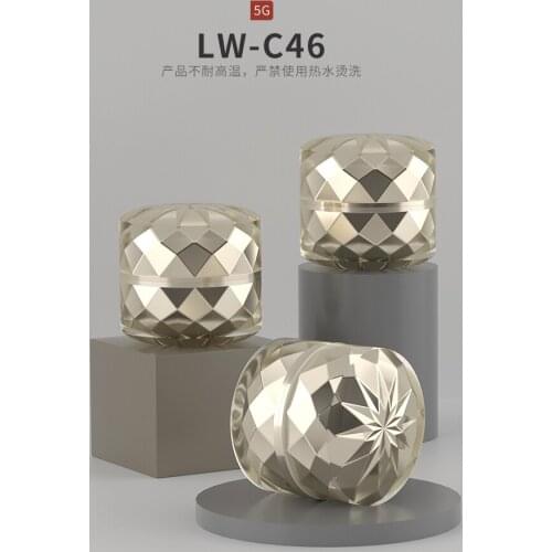 5g Golden Acrylic Crystal Cream Bottle Skin Care Lotion Dispensing Box 20PCS/LOT