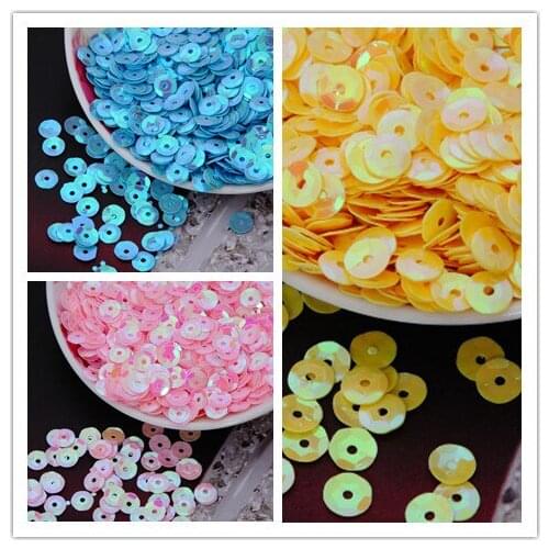 60g/lot 6mm Cup Glitter Sequin Round Loose Paillettes Sequins Sewing 14 Colors Available