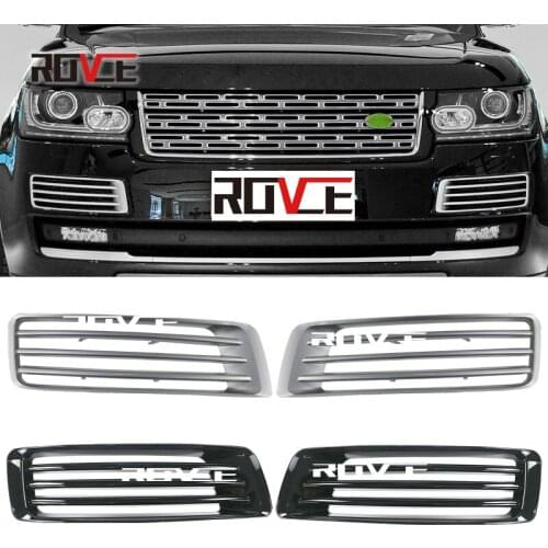 Car-Styling Front Fog Light Grille Cover Trim Decoration ABS For LandRover Range Rover Vogue 2013-2017 Exterior Accessories