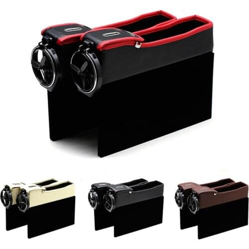 Car Seat Crevice Storage Box Cup Drink Holder Organizer Auto Gap Pocket Stowing Tidying For Phone Pad Card Coin Case Accessories