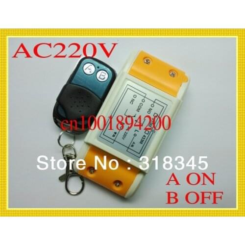 LED Light Lamp ON/OFF Remote Control Switch AC220V RF wireless switch system1Receiver 1Transmitter Learning code 315/433MHZ for