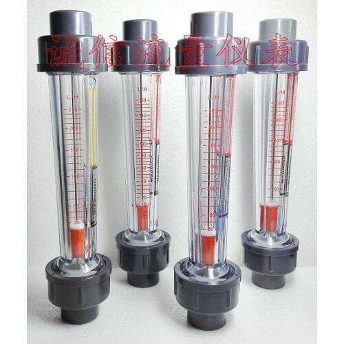 BSPP / G connector LZS-15 Plastic Tube Liquid Water Rotameter Flow Measuring Instruments DN15 Water Testing Meter Tube 202mm