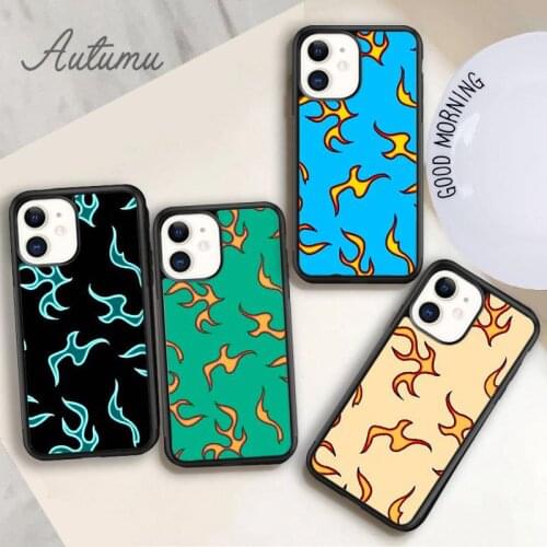 Wild fire Phone Case for iPhone 11 12 Pro Max mini X XR XS SE 2020 5 6S 7 8 Plus Samsung Galaxy S8 S9 S10 Cover shell