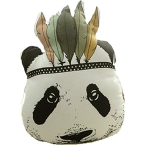 Baby Stuffed Toy Cute Cartoon Pillow Decorative Indian Panda Cushion Animal Bed Sofa Doll Gift