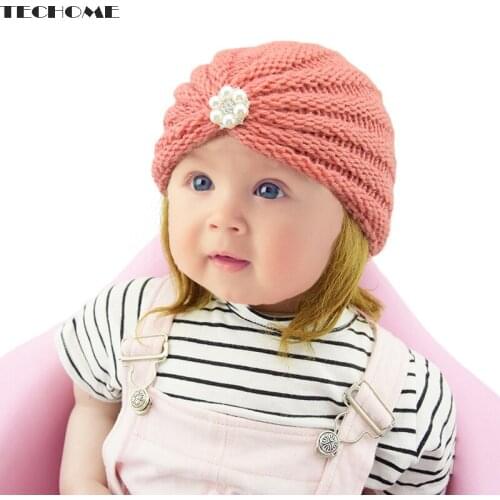 Childrens Beanies European and American Child Caps Bunny Ears Hats Woolen Hat Knitted Hats Child Hood Baby Knotted Indian Hat