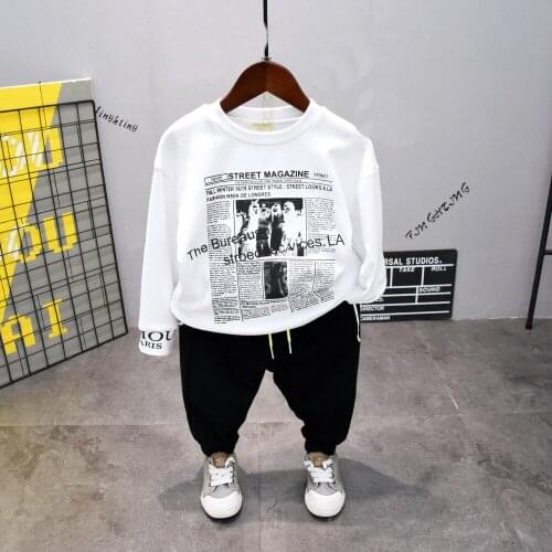 Hot Sale Brand Boys Clothing Children Autumn Boys Clothes Cartoon Kids Boy Clothing Set T-shit+Pants Cotton