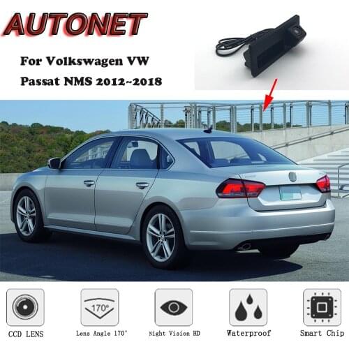 AUTONET Backup Rear View camera For Volkswagen VW Passat NMS 2012~2018 Night Visioin Trunk Handle Camera parking