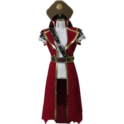 Gangplank from LOL cosplay costume with gloves customize any size 11