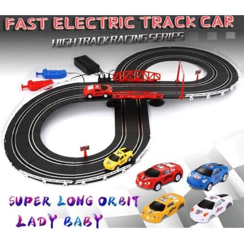 2020 New Railway Track Train Set Children Electric Autorama Circuit Voiture RC Slot Car Race Track For Boy Game Track Toy Car