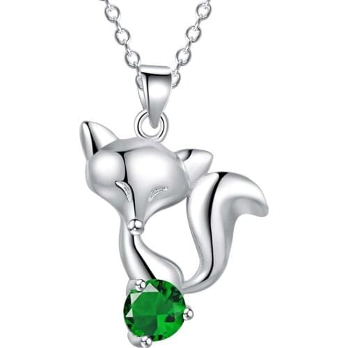 Wholesale Silver Plated Charm Jewelrys Necklace,free Shipping Fashion Fashion Jewelry Pendant Fox AN970