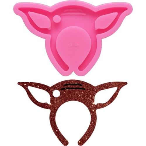DIY Mirror Epoxy Keychain Mold Hairband Shape Pendant Jewelry Making Fondant Cake Decoration Accessories Baking Mold