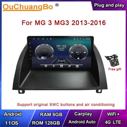 Ouchuangbo car stereo audio player gps radio for MG 3 MG3 2013-2016 support USB 1080P 8 core android 10 OS 6GB 128GB CarPlay