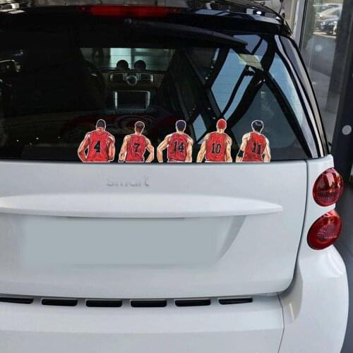 Pelly Piggy Lovely Slamdunk Car Sticker Shohoku Team Player Back Sticker Car Personalized Decoration Decal Slamdunk Sticker