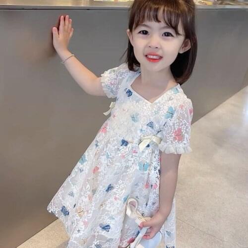 Girl Dresses Ins Fairy Dress Summer Children Clothing Baby Girl Fashion Improved Butterfly Dress New Kids Clothes Princess Dress