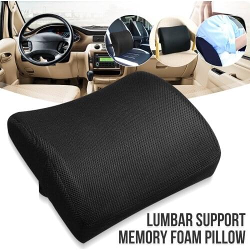 Memory Foam Cushion Newest Lumbar Back Support Cushion Relief Pillow for Office Home Car Travel Booster Seat Covers