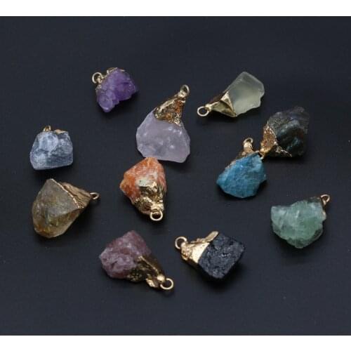 Natural stone pendant semi-precious stones Crystal bud pendant for jewelry making DIY necklace bracelet earrings accessories