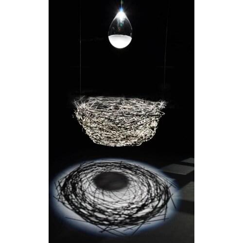 Water drop birds nest scene entrance hallway plastic art gallery sales office hotel lobby chandelier