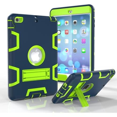 Case Cover For iPad Air 1 A1474`A1475`A1476-YCJOYZW Silica gel+PC Armor Shockproof Silicone Heavy Duty Hard Cover Full Body Prot