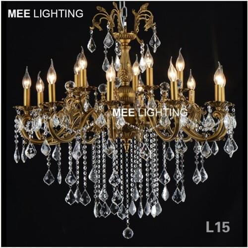 Luxurious Silver Brass Color Large Crystal Chandelier Lamp Crystal Lustre Light Fixture for Living Room Hotel Lamp Lighting