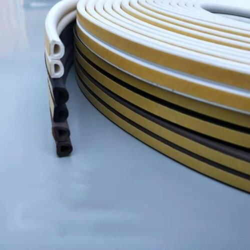 1Pc 5m self-adhesive D-type door and window foam seal sound proof sealing strip foam insulation door seal acoustic panel