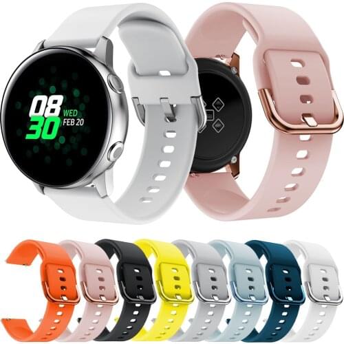 20mm Silicone Band For Samsung Galaxy Watch Active Strap For Samsung Gear S2 Sport Classic Watchband Bracelet For Garmin 645