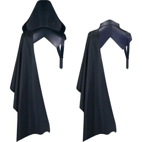 Medieval Armor Black Cloak Single Shoulder Retro Cape Gothic Punk Clothing Renaissance 2021 Hot Sale