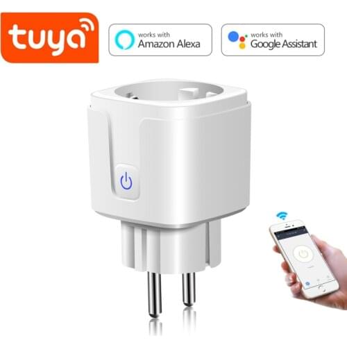 Smart WiFi Plug Adaptor 16A Power Monitor Socket Outlet Tuya/smart life APP Remote Control Work With Alexa Google Home