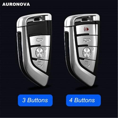 AURONOVA New Replace Smart Key Shell for BMW 1 2 7 Series X1 X5 X6 M3 M5 M6 Car Key 3/4 Buttons Remote Car Key Case DIY