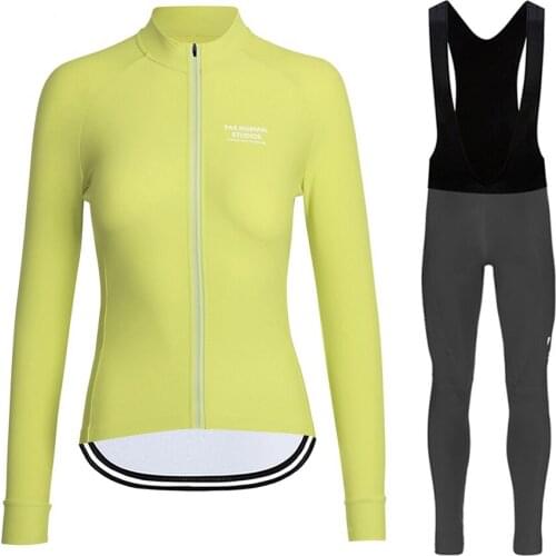 PNS Women Autumn Summer Long Sleeve Cycling Jersey Sets Bib Pants Ropa Ciclismo Bicycle Clothing Bike Jersey Uniform Clothes