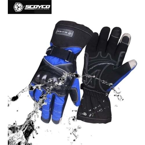 Winter warm windproof SCOYCO motorcycle gloves touch screen motorbike gloves drop off-road motocross gloves men women M L XL XXL