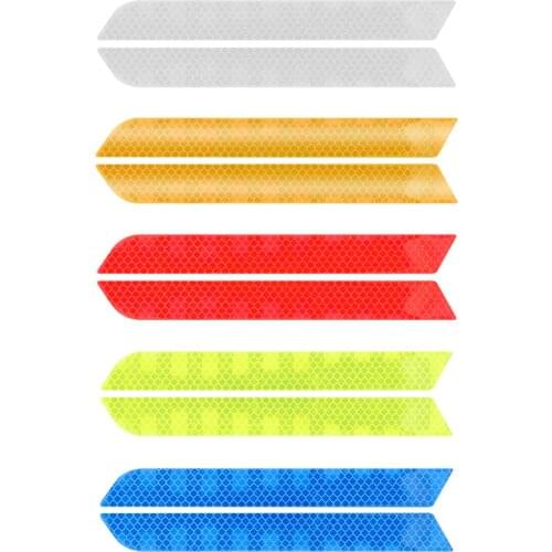 1 Pair Car Rear Bumper Reflective Strip Night Safety Warning Stickers Universal Rear Bumper Reflective Strip Stickers