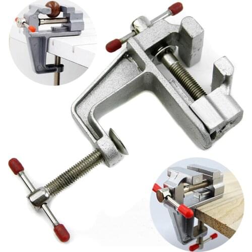 1pc 3.5" Mini Aluminum Small Jewelers Hobby Clamp On Table Bench Vise Tool Vice