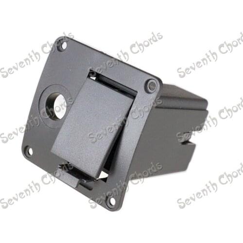 10Pcs Black Active Bass Guitar Humbucker Pickup 9V Battery Box Compartment Cover with hole made of Plastic guitar accessories