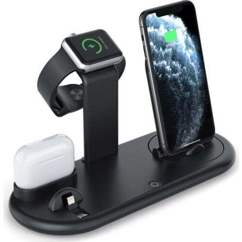 10W 7 In 1 Qi Fast Wireless Charger Stand For IPhone Sumsung Apple Watch Charging Dock Station for Airpods Pro IWatch 1-5