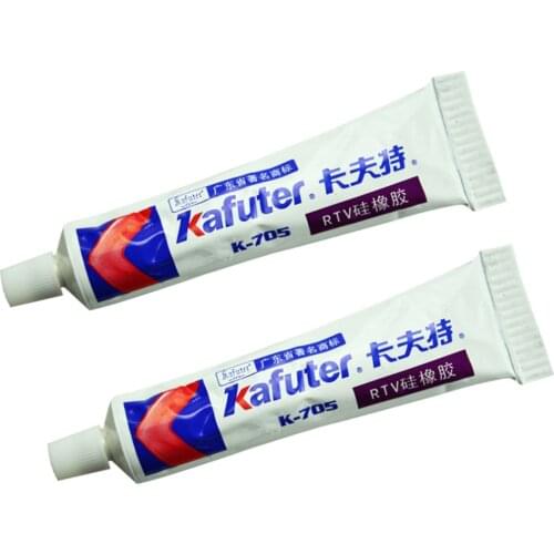 2Pcs Kafuter K-705 RTV Silicone Rubber Electronic Glue Sealant Transparent Organo Silicon Insulation Resistance High Temperature