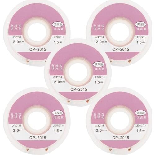 5Pcs Solder Wick Remover Desoldering Sucker Cable Copper Soldering Accessory CP TO 2015 1.5 Meter Welding