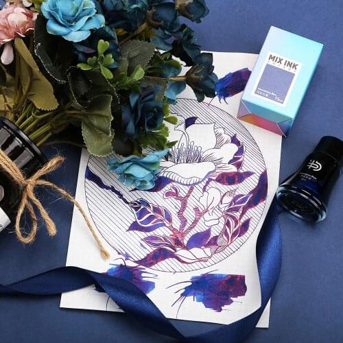 Sheening Color Ink For Fountain Pen, Dip Pen Ink, Painting Ink 15ml With Bottle