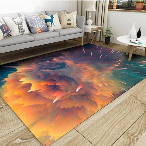 Colour Galaxy Space Stars Pattern Carpets for Living Room Bedroom Big Carpet Kids Room Play Area Rug Flannel 3D Printed Home Mat