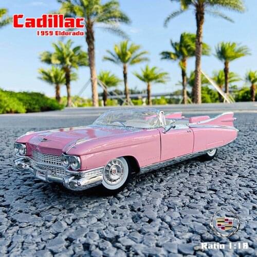Maisto 1:18 1959 Cadillac Eldorado classic Alloy Retro Car Model Classic Car Model Car Decoration Collection gift