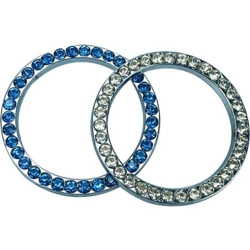 One-Click Start Button Decoration Ring Hand-Set Diamond Crystal Ignition Ring Sticker Car Interior Car Accessories