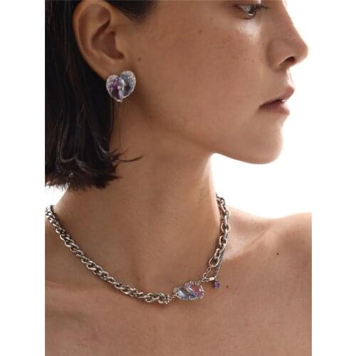 Timeless Wonder Fancy Zirconia Heart Choker Necklace Women Designer Jewelry Set Punk Ins Party Top Runway Gothic Rare Gift1488