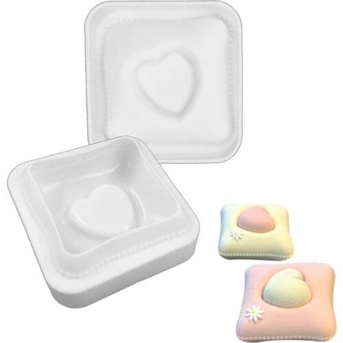 Mini Pillow Mousse Cake Mold Fondant Dessert Chocolate Silicone Foldable Moulds Baking Tools