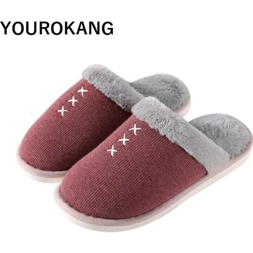 Men Home Slippers Male Shoes With Fur Indoor Floor Bedroom Plush Slippers Furry Flip Flops Unisex Couple Lovers Shoes Soft New
