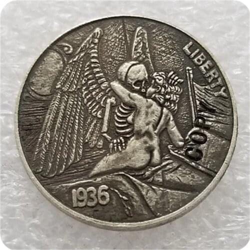 Hobo Nickel Coin_Type #64_1936-D BUFFALO NICKEL copy coins commemorative coins collectibles