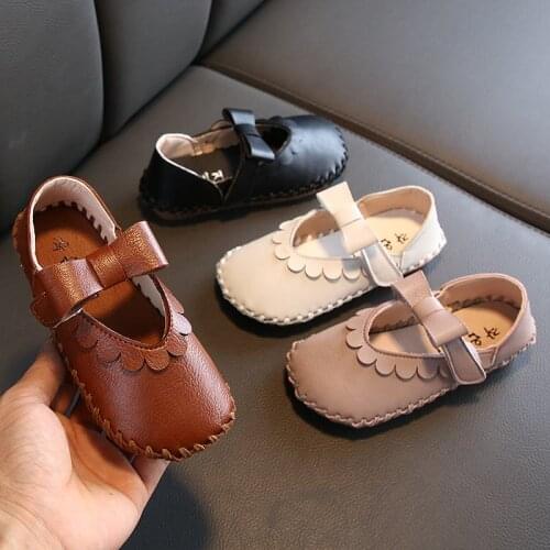 Retro Children Girls Korean Princess Shoes Anti-slip Breathable Shoes Fashion Soft Sole Beanie Shoes for Party