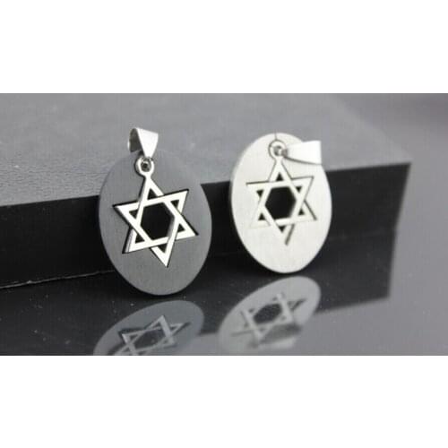 361L Stainless Steel Pentagram Star Men Women Pendant Chain Necklace