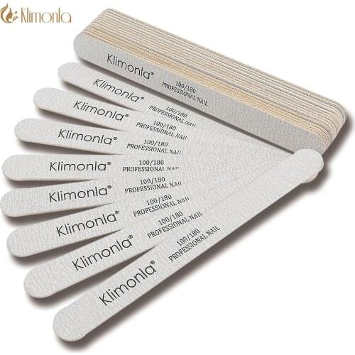 5/10/20Pcs Wood Nail File 100/180 Strong Thick Professional Double Side Nail Art Sanding Buffer Files Manicure UV Gel Tips