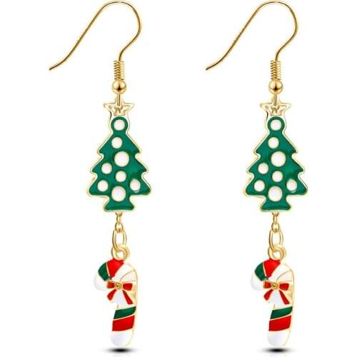 Christmas Tree Earring Pendant Christmas Decoration for Home Xmas Decor Happy New Year 2020 Hot Sale