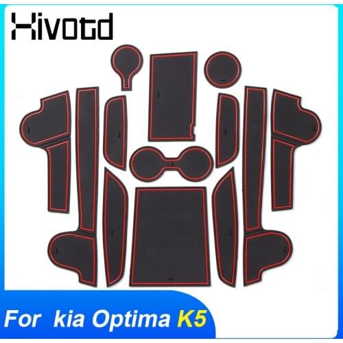 For Kia Optima K5 dl3 2021 2020 Anti-Slip Rubber Gate Pad Dust Mat Coaster Cup Cushion Foot Pad Stickers Interior Accessories