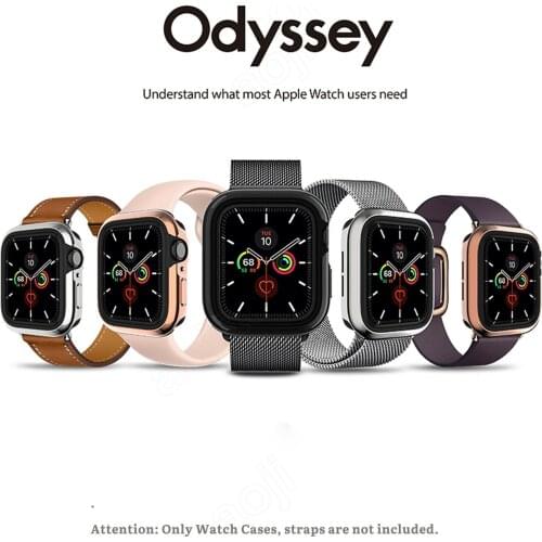 SwitchEasy Odessey Shockproof Metal Case Stainless Steel Aluminum Alloy Cover for Apple Watch 6/SE/5/4 40/44mm Protective Frame